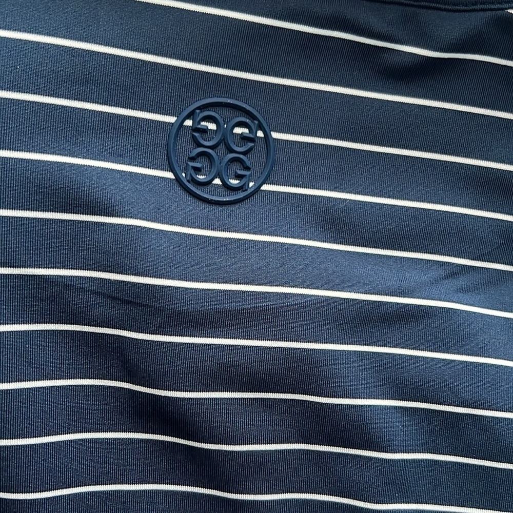 NWT 
G/FORE - Striped Tech-Jersey Polo Shirt - Blue XL - Picture 6 of 6